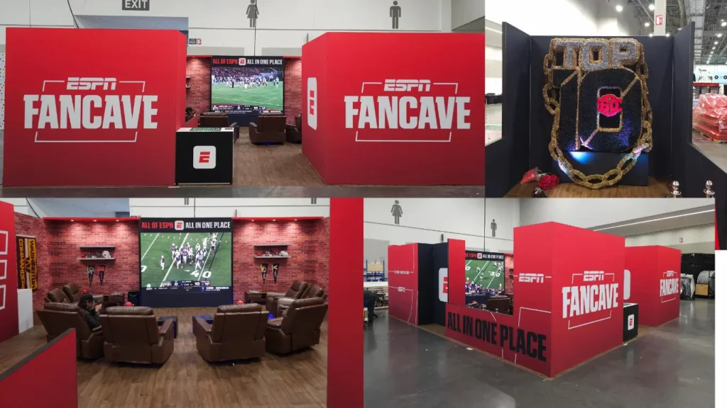 ESPN's "Ultimate Mancave" Booth space at ComplexCon Designed and Built by Highway 85 Creative