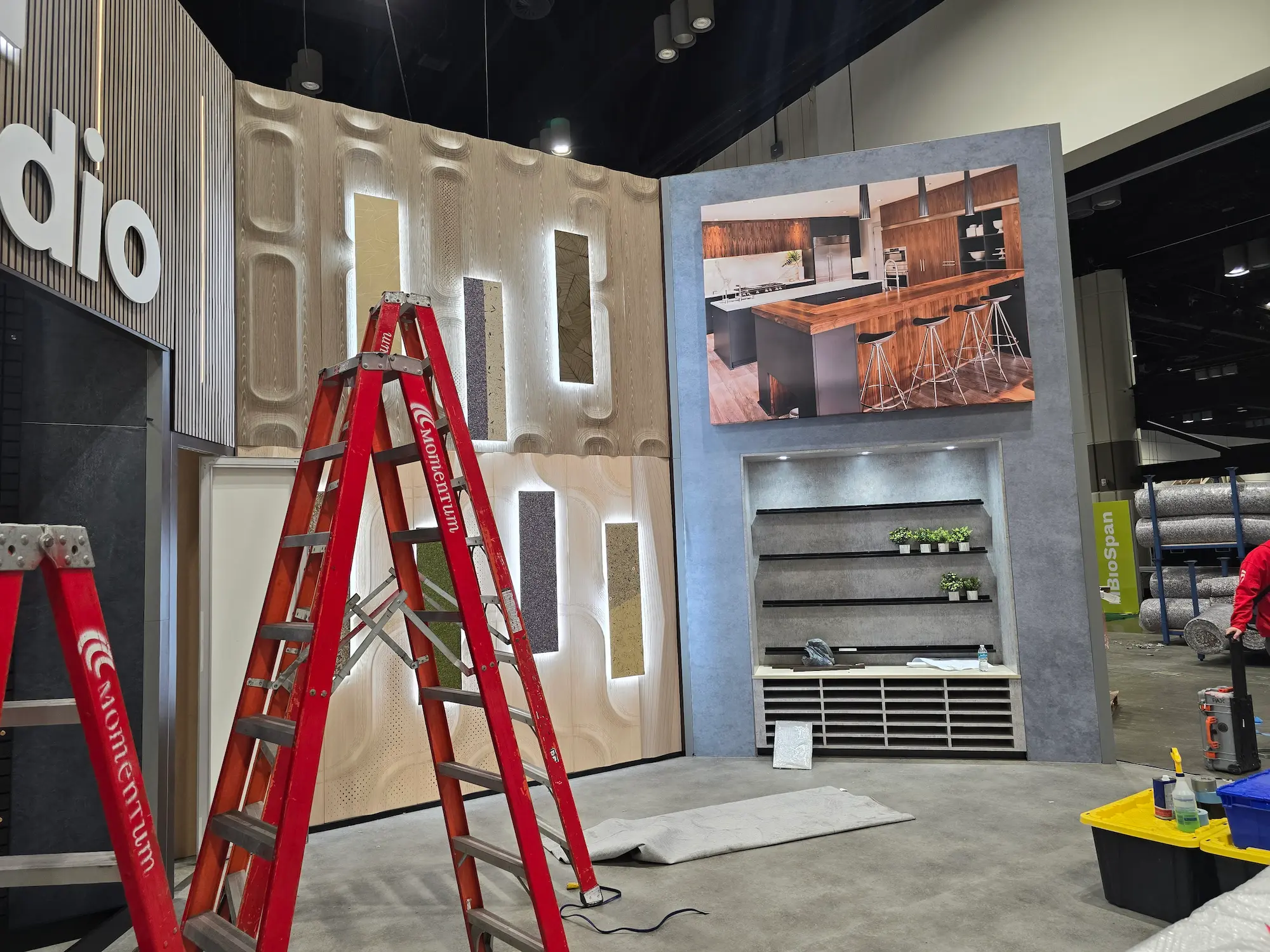 Custom trade show booth on the show floor representing a complete trade show budget breakdown investment by Highway 85 Productions
